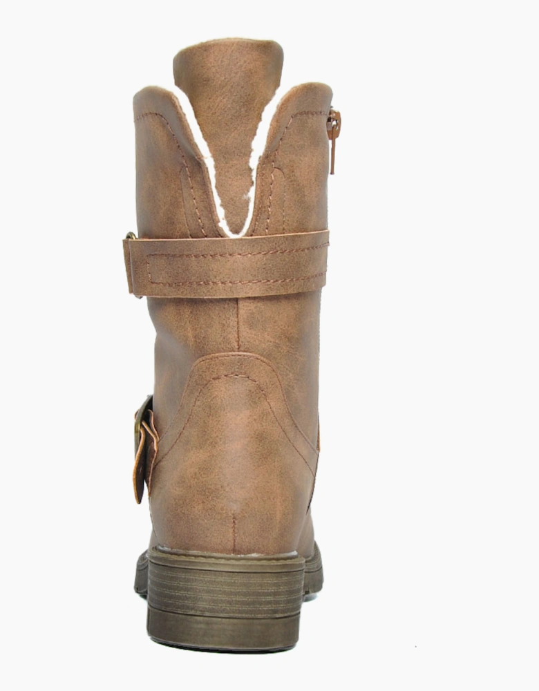Divaz Luxe Whitney Vegan Womens Boots Brown