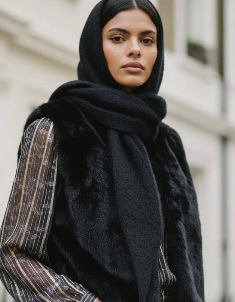 Baldwin Hooded Scarf - Black