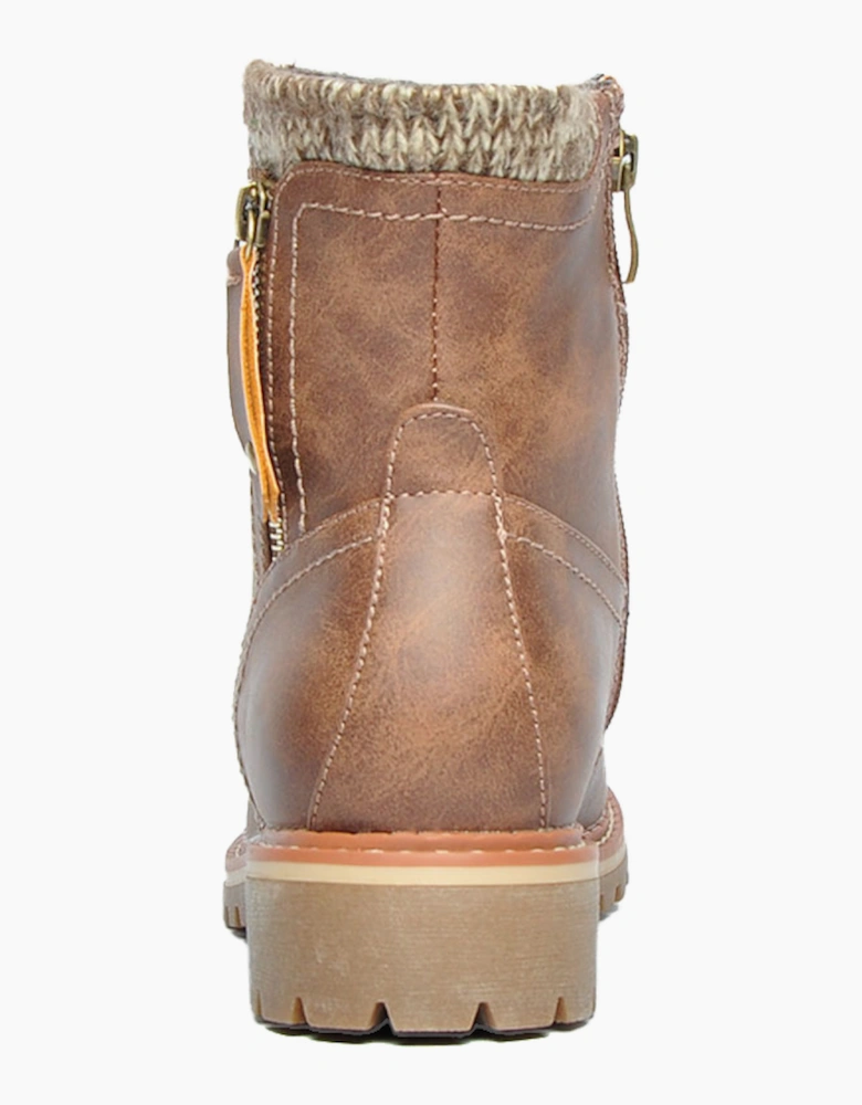 Divaz Luxe Niki Womens Ankle Boots Tan