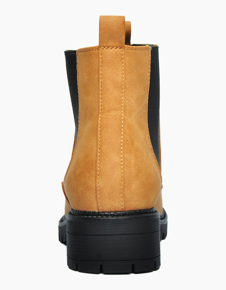 Divaz Luxe Womens Chelsea Fashion Boots Tuscany Tan / Black
