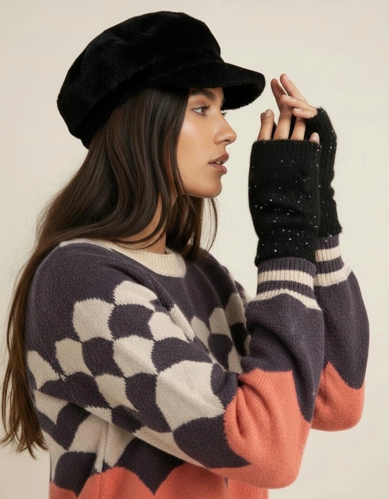 Chadwick Fingerless Mittens - Black