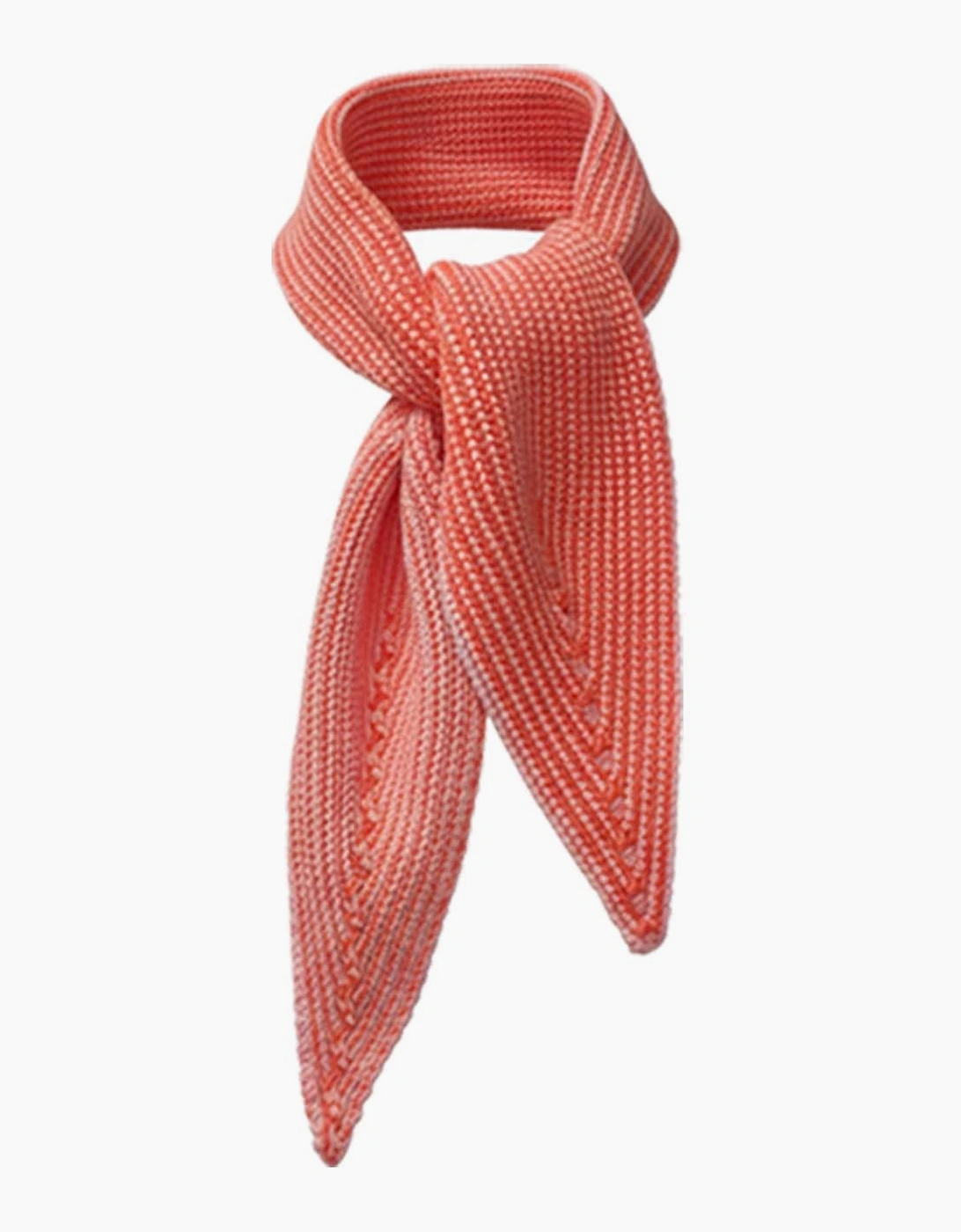 Madria Rib Knit Scarf - Coral Mix
