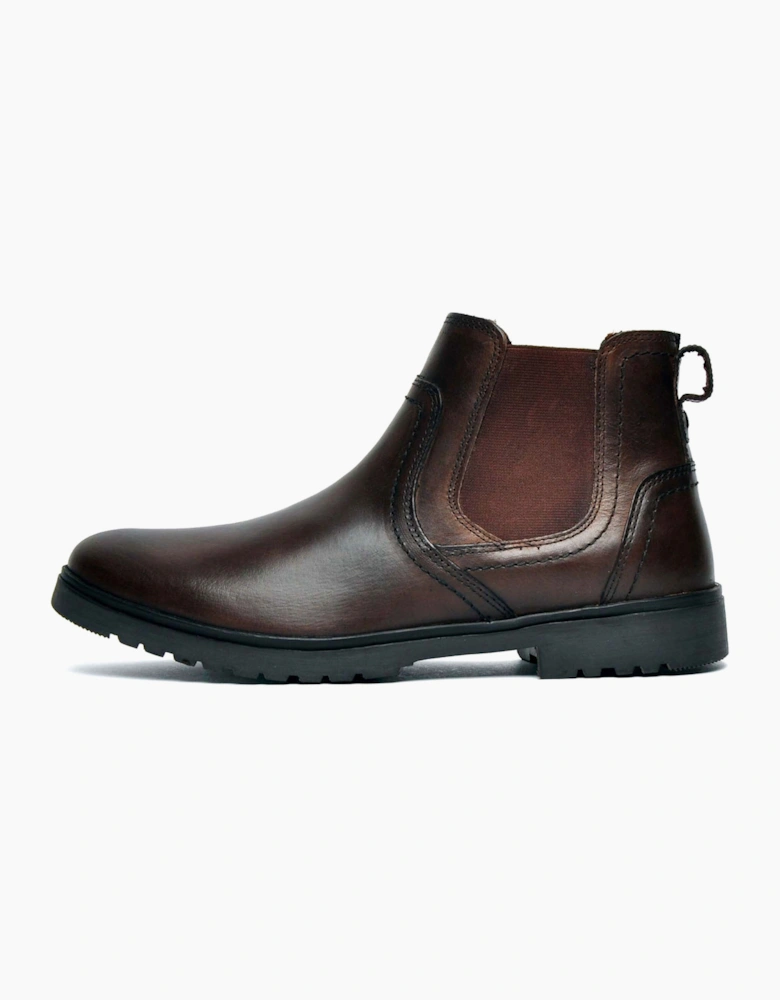 Oaktrak Becksley Signature Mens Leather Boots Brown