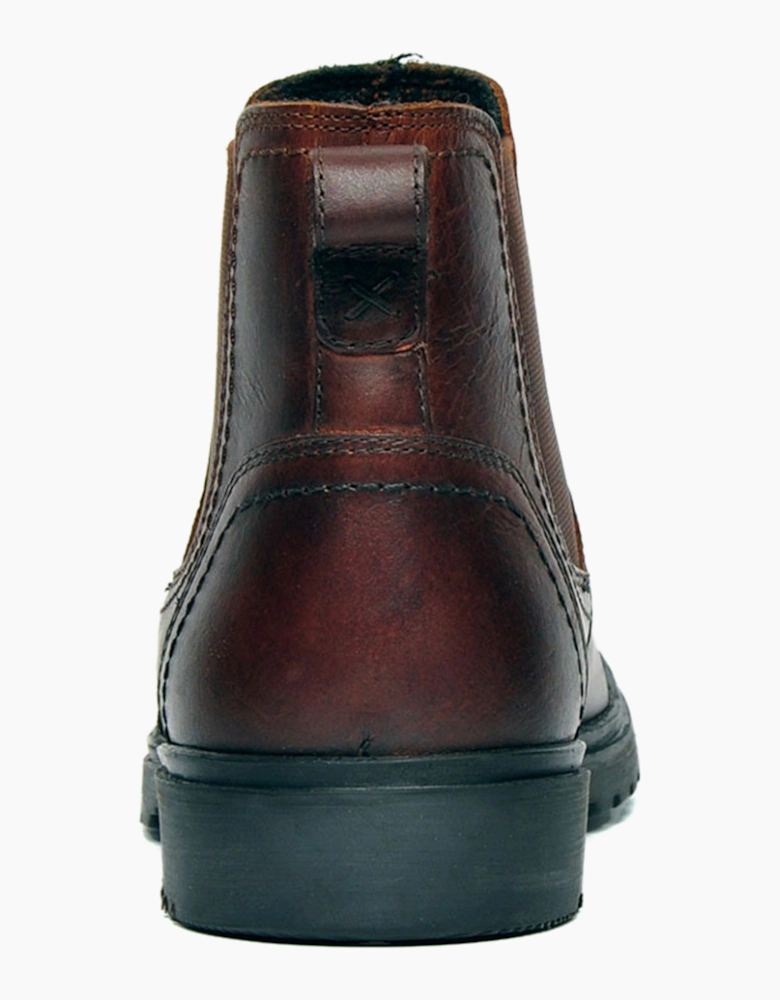 Oaktrak Beck Dealer Leather Mens Boots Wood Brown