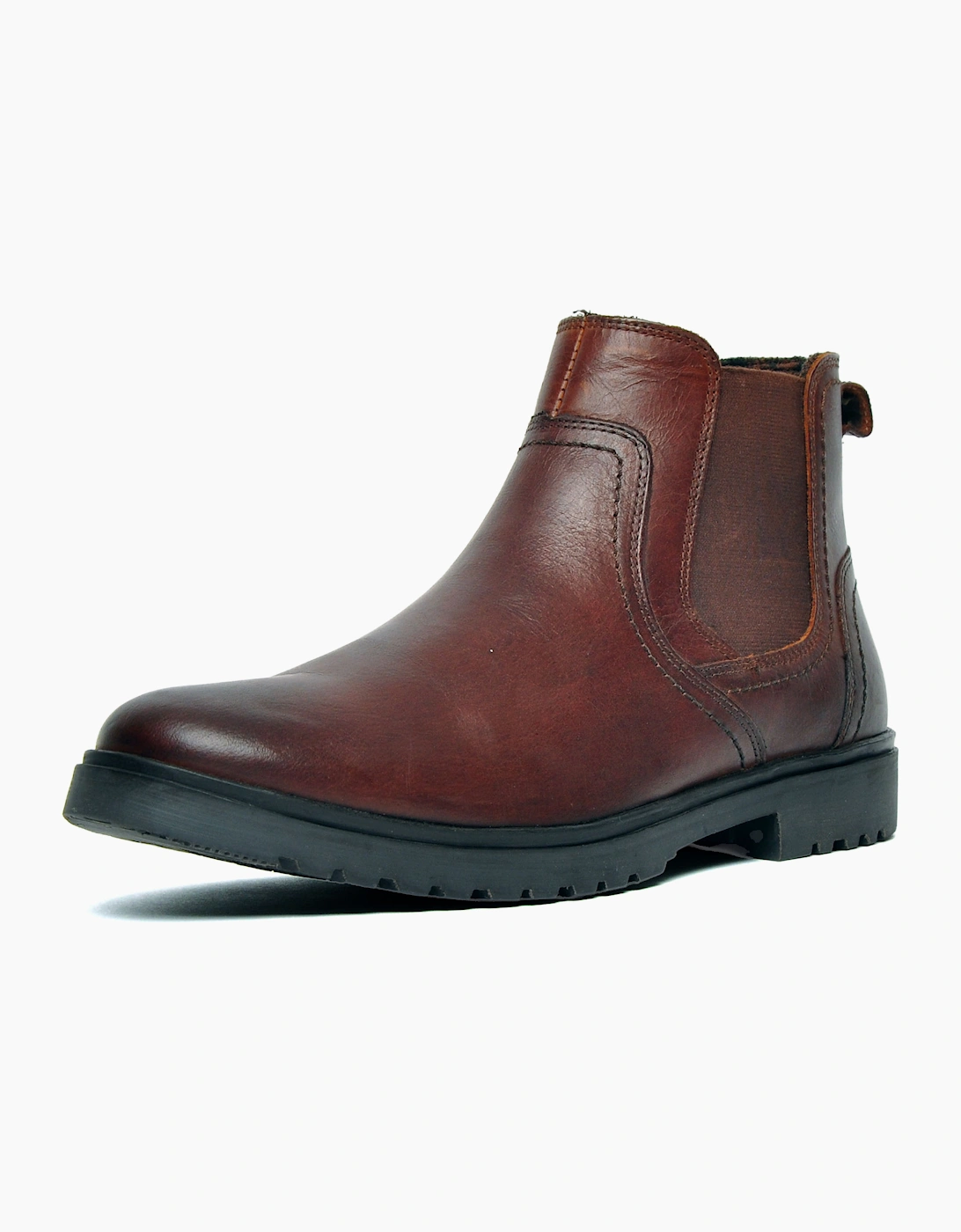 Oaktrak Beck Dealer Leather Mens Boots Wood Brown