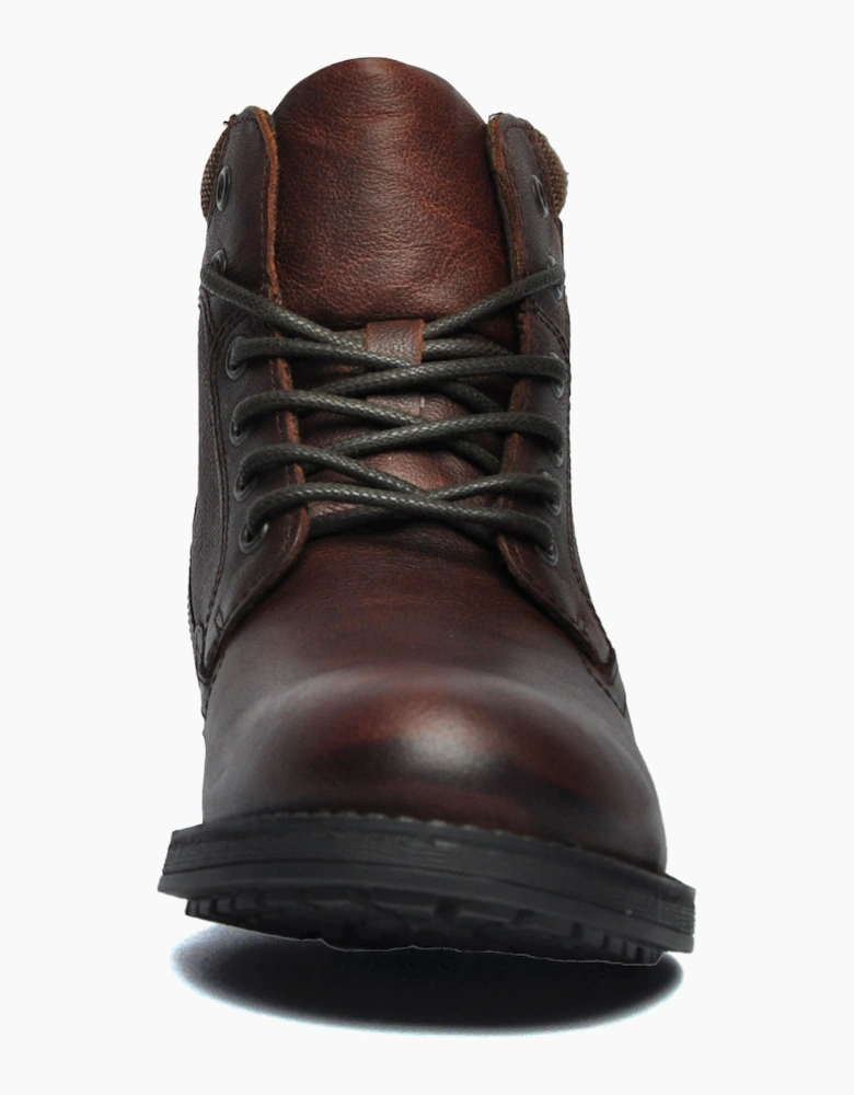 Oaktrak Benson Mens Leather Boots Wood / Tan Brown