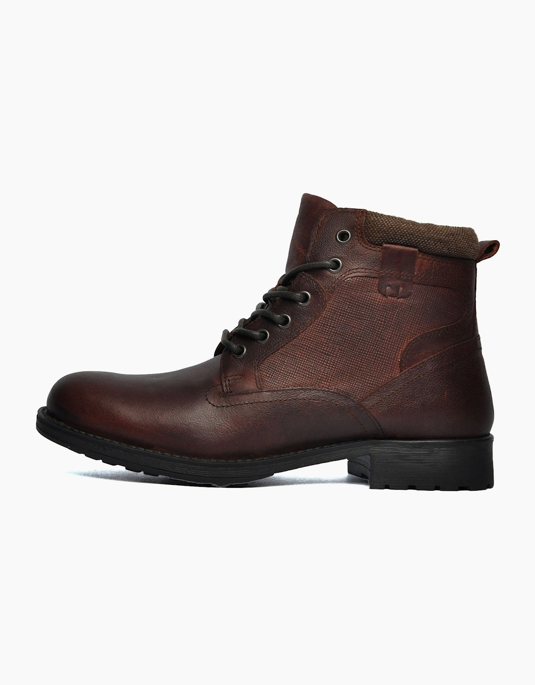 Oaktrak Benson Mens Leather Boots Wood / Tan Brown