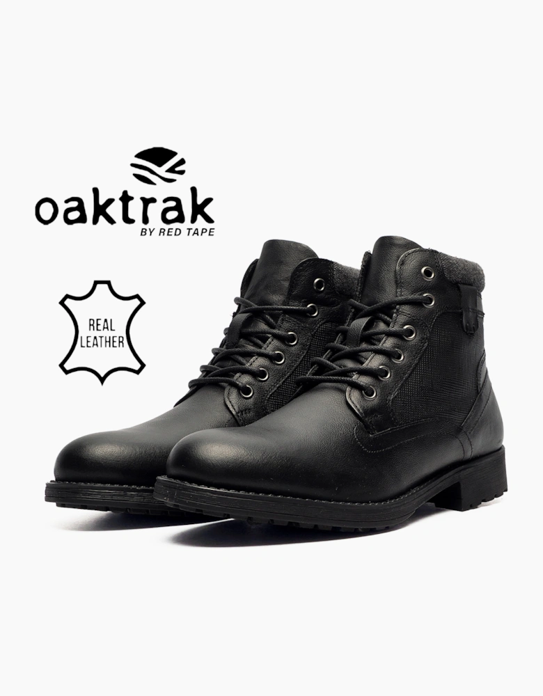 Oaktrak Benson Mens Leather Boots Black