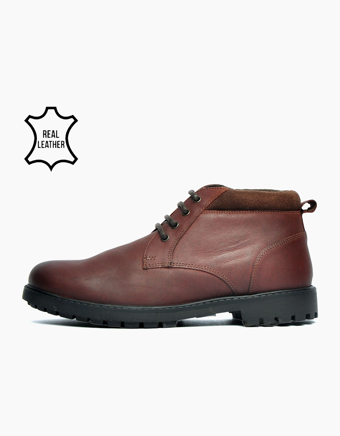 Oaktrak Ballard Mens Leather Boots Rustic Brown