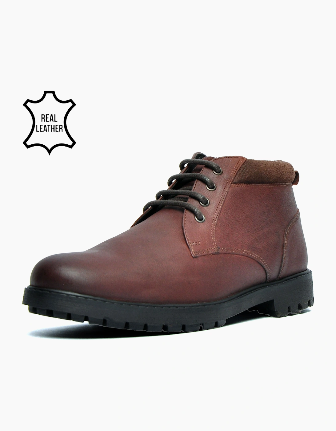 Oaktrak Ballard Mens Leather Boots Rustic Brown