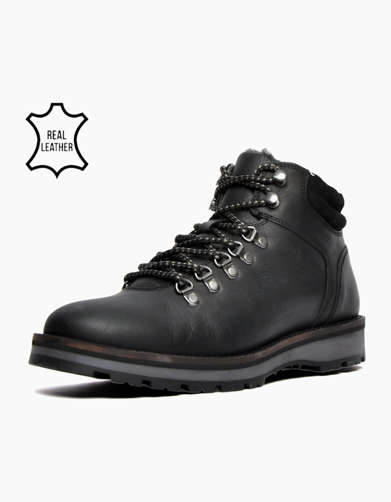 Red Tape Original Mens Leather Boots Black