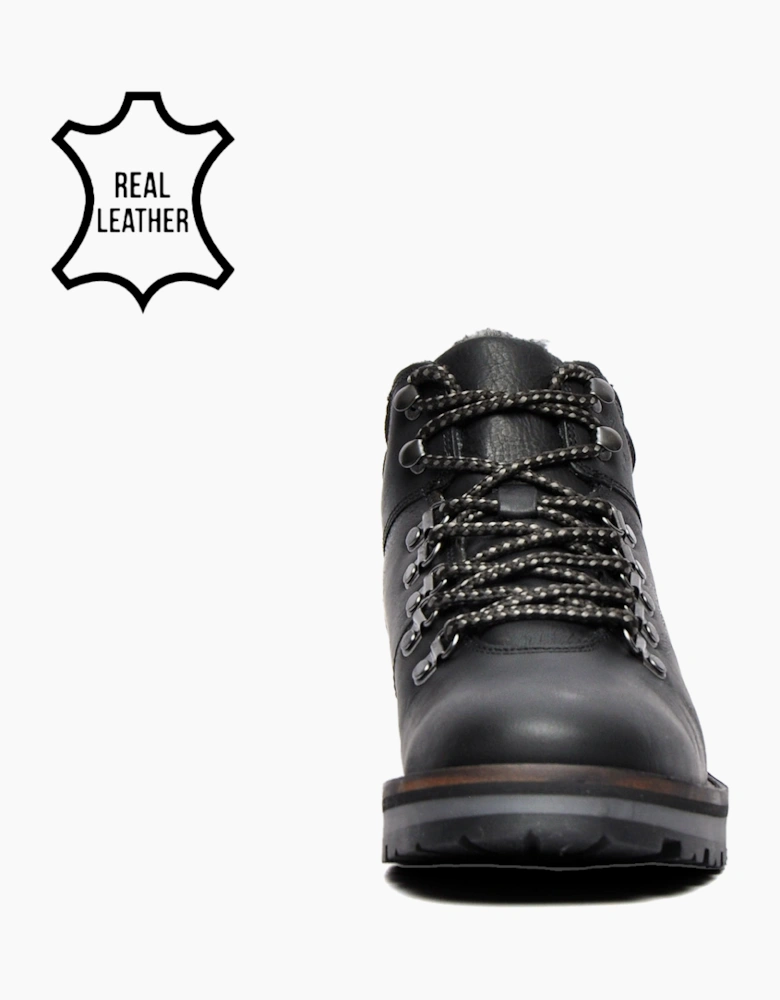 Red Tape Original Mens Leather Boots Black