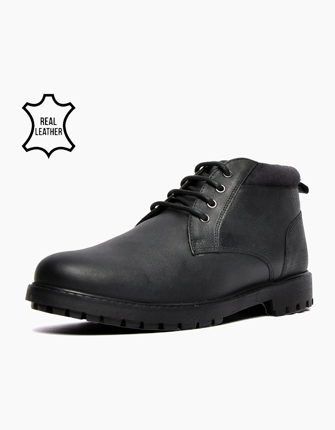 Oaktrak Ballard Mens Leather Boots Black