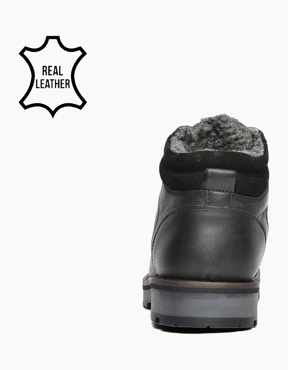 Red Tape Original Mens Leather Boots Black