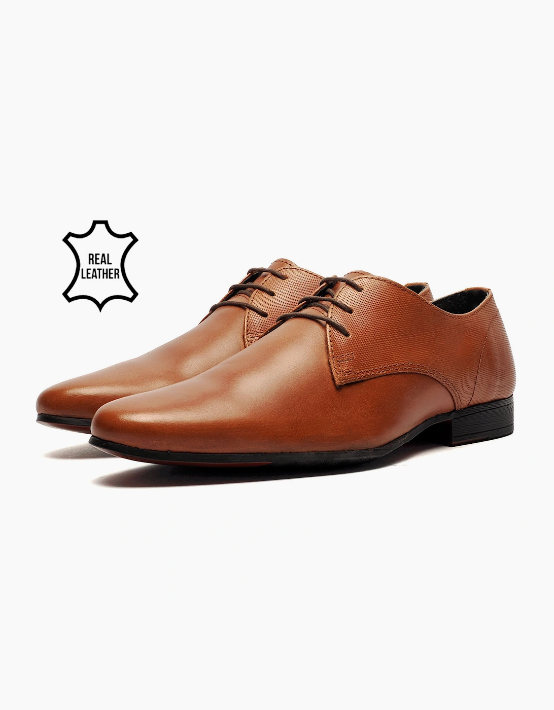 Oaktrak Bright Emboss Mens Leather Shoes Tan