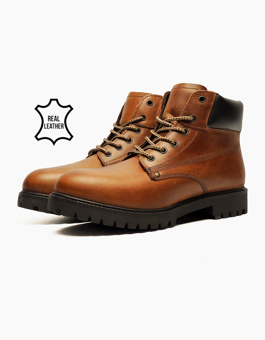 Oaktrak Baxter Mens Leather Boots Tan