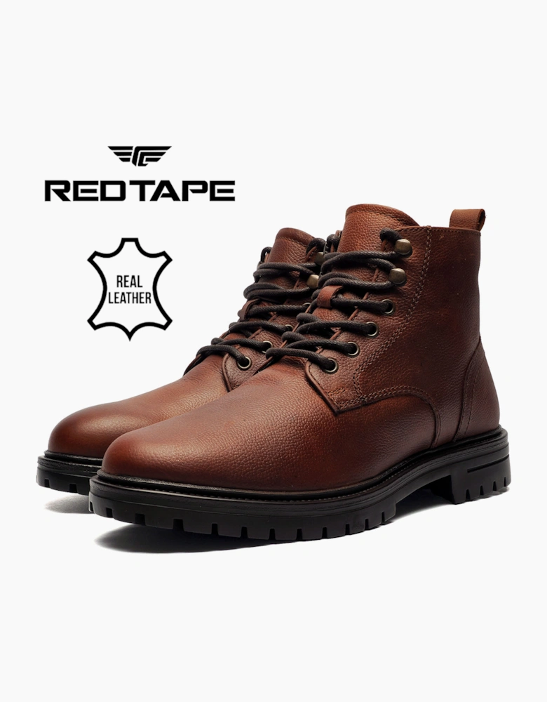 Oaktrak Thomas Crick by Oaktrak Sandford Leather Mens Boots Wood Brown