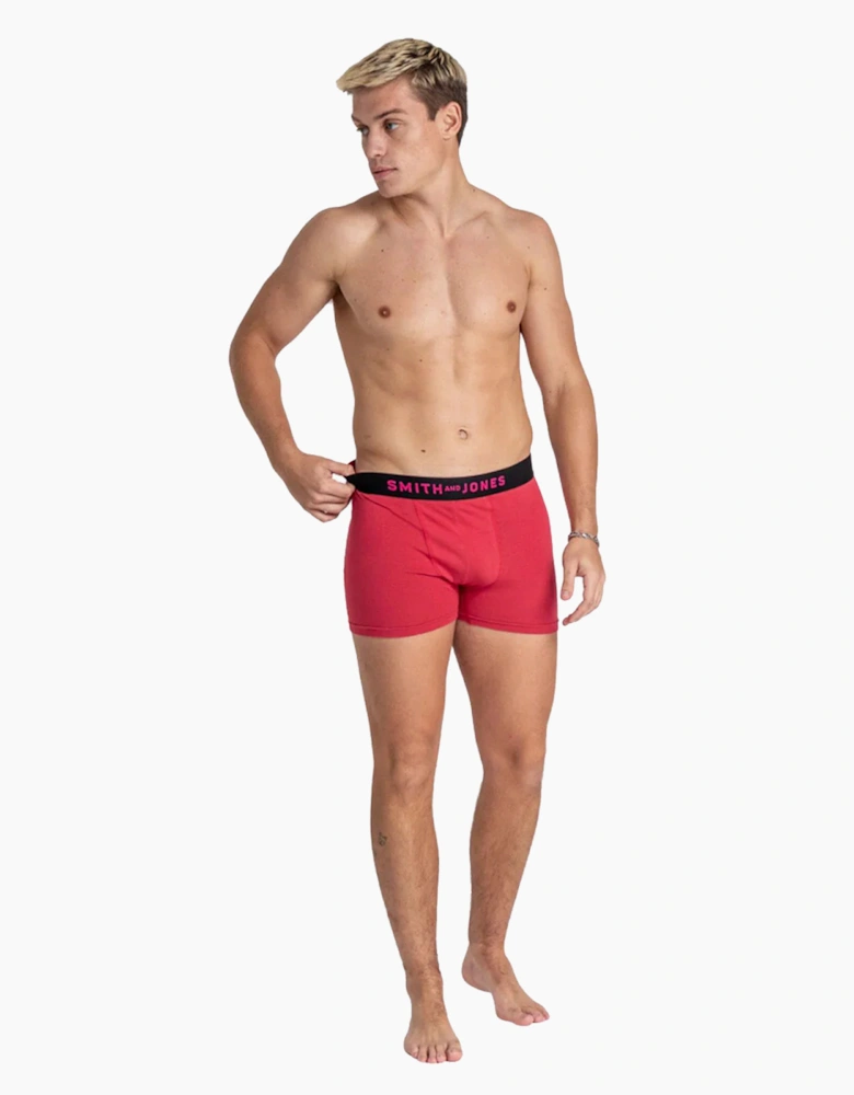 Smith & Jones Taden 7pk Mens Boxer Shorts Black / Red / White / Grey / Green / Pink