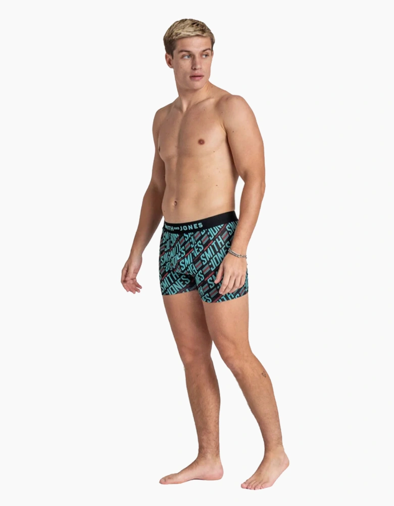 Smith & Jones Taden 7pk Mens Boxer Shorts Black / Red / White / Grey / Green / Pink