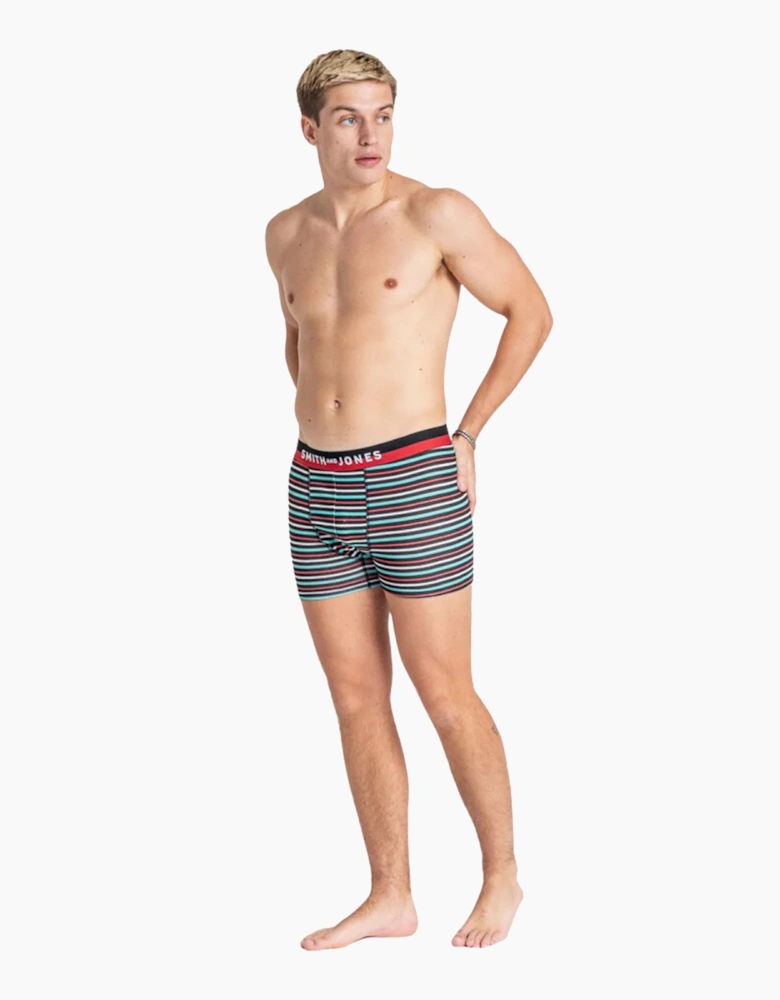 Smith & Jones Taden 7pk Mens Boxer Shorts Black / Red / White / Grey / Green / Pink