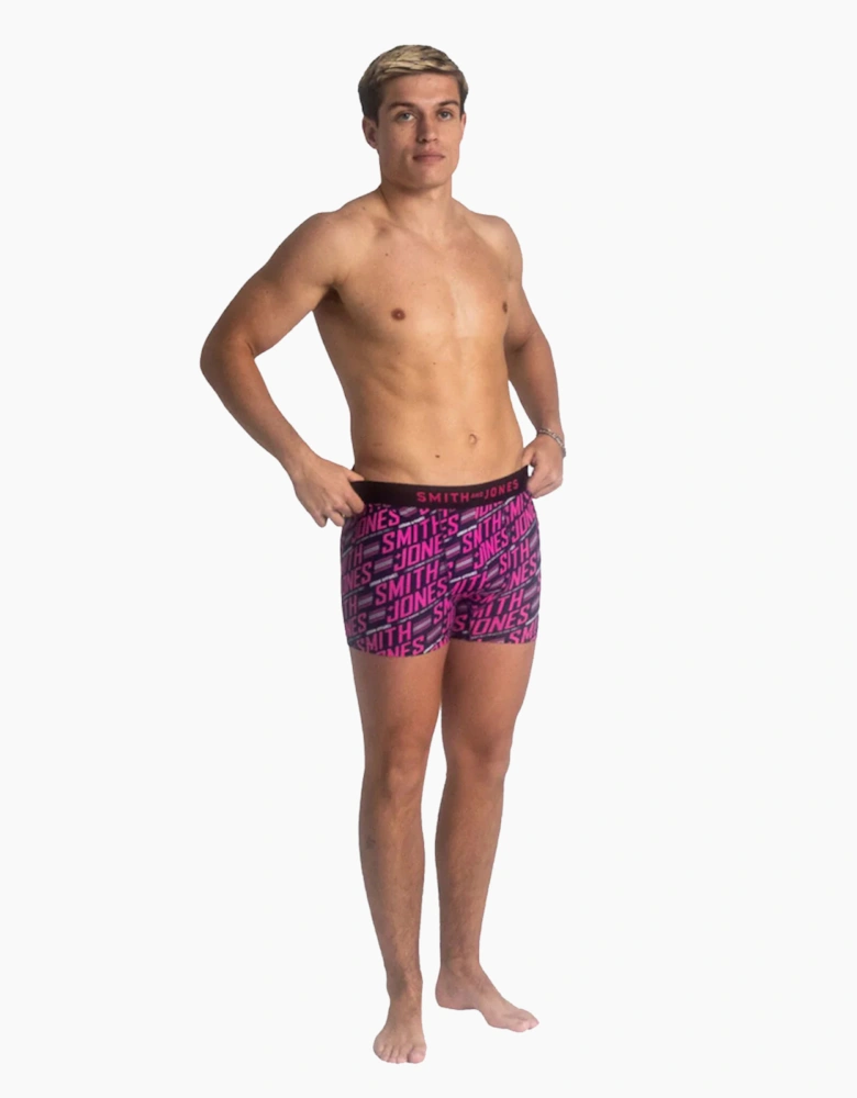 Smith & Jones Taden 7pk Mens Boxer Shorts Navy / Pink / Blue / White