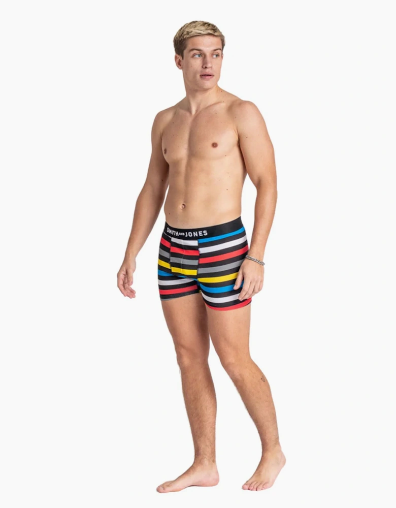 Smith & Jones Leland Mens 7pk Boxer Shorts Black