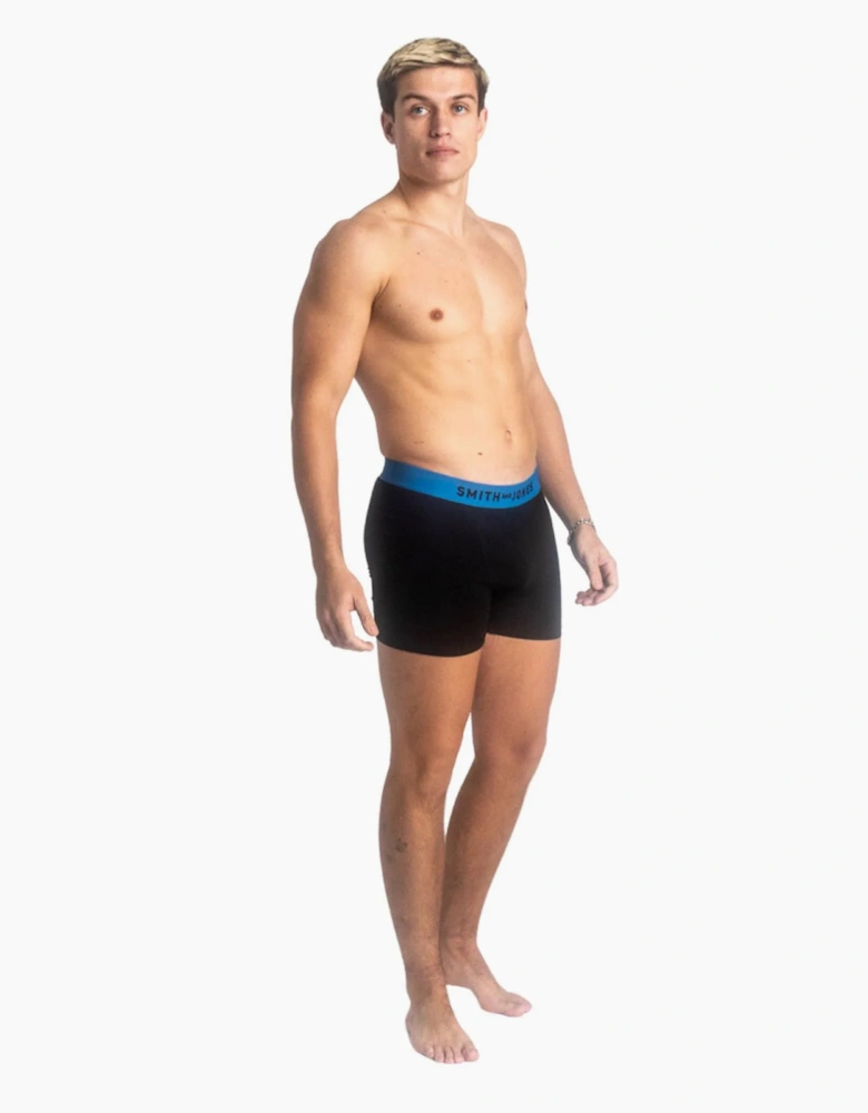 Smith & Jones Leland Mens 7pk Boxer Shorts Black
