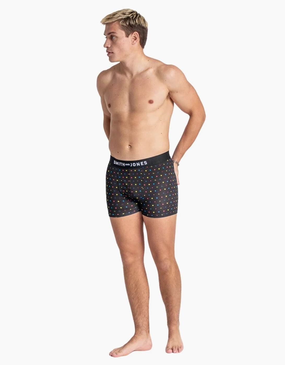 Smith & Jones Leland Mens 7pk Boxer Shorts Black