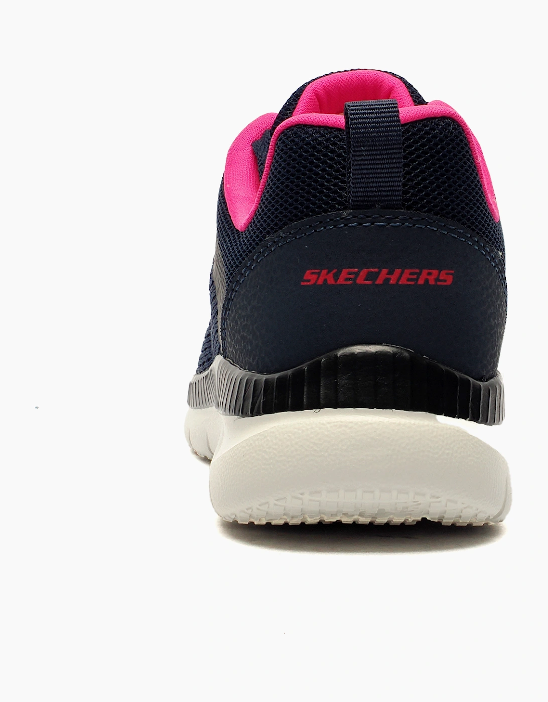 Skechers Quick Path Memory Foam Womens Trainers Navy / Hot Pink