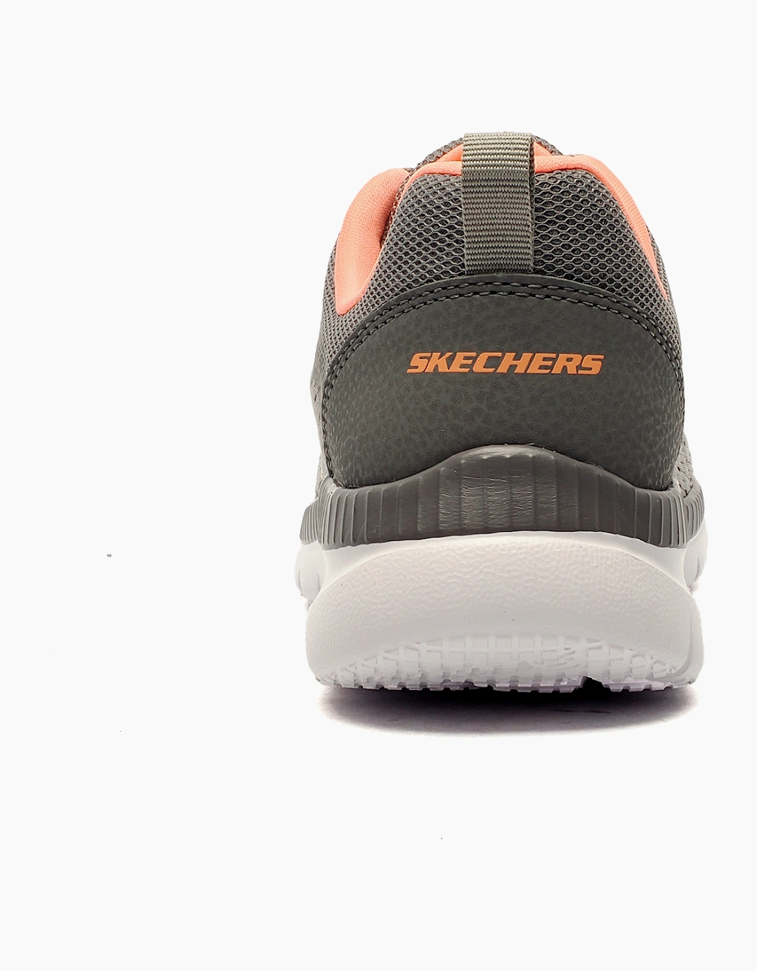 Skechers Quick Path Memory Foam Womens Trainers Grey / Coral
