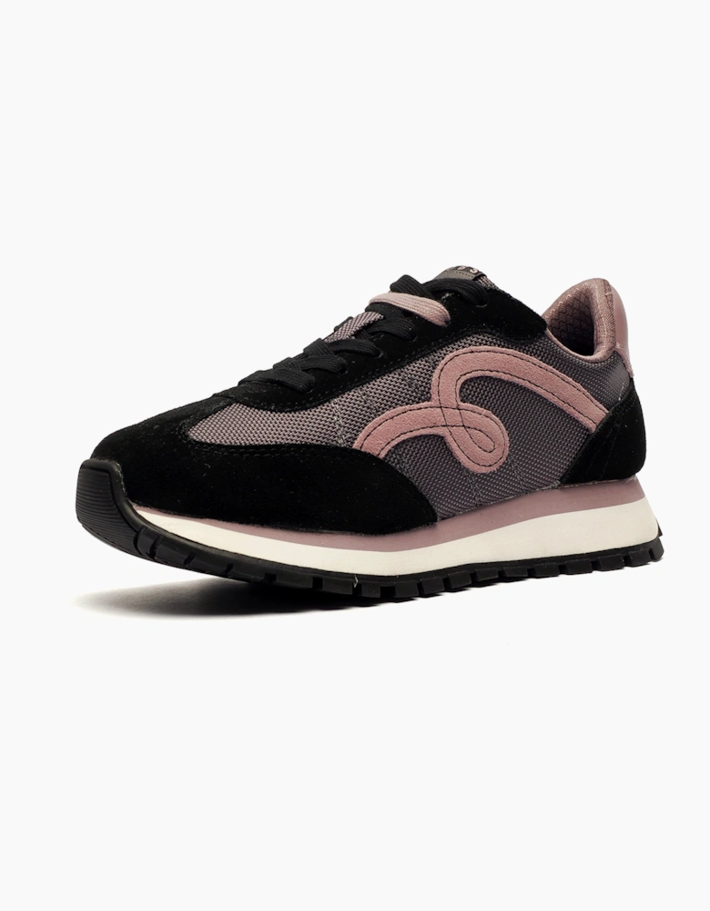 Skechers Groove It Memory Foam Womens Trainers Black / Mauve