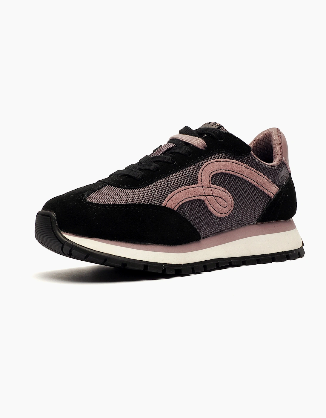 Skechers Groove It Memory Foam Womens Trainers Black / Mauve
