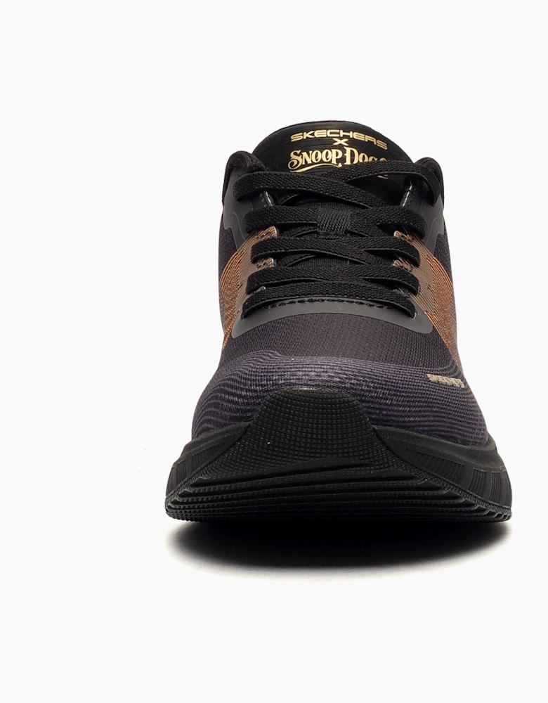 Skechers Cyber Ace X Snoop Dogg Collab Womens Trainers Black / Gold