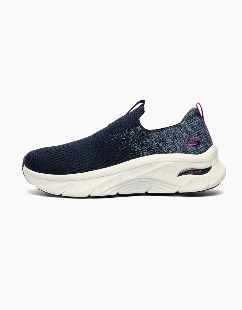 Skechers Arch Fit D'Lux Journey Womens Memory Foam Trainers Navy