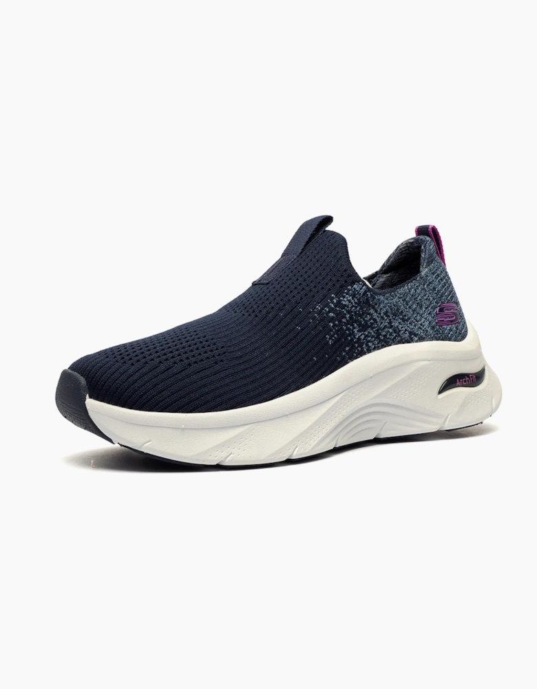 Skechers Arch Fit D'Lux Journey Womens Memory Foam Trainers Navy