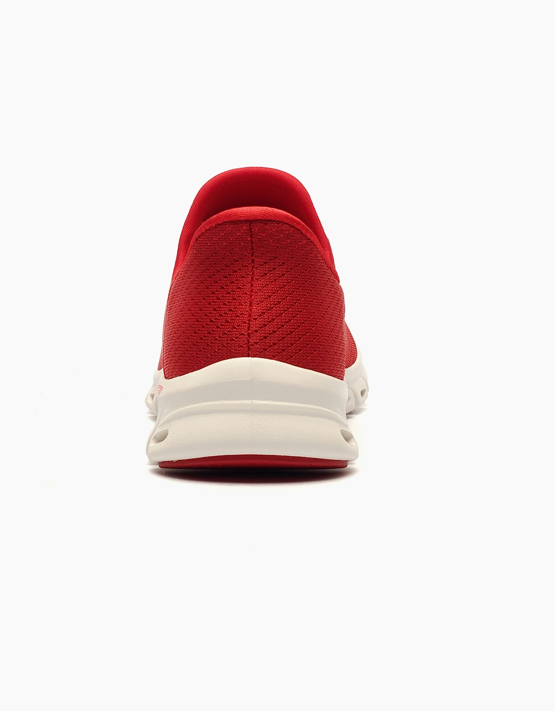 Skechers Glide Hands Free Slip-Ins Womens Memory Foam Trainers Red
