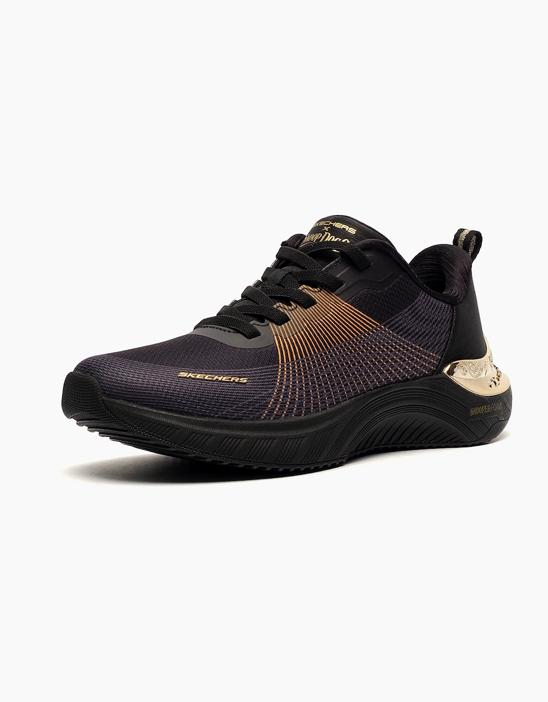 Skechers Cyber Ace X Snoop Dogg Collab Womens Trainers Black / Gold