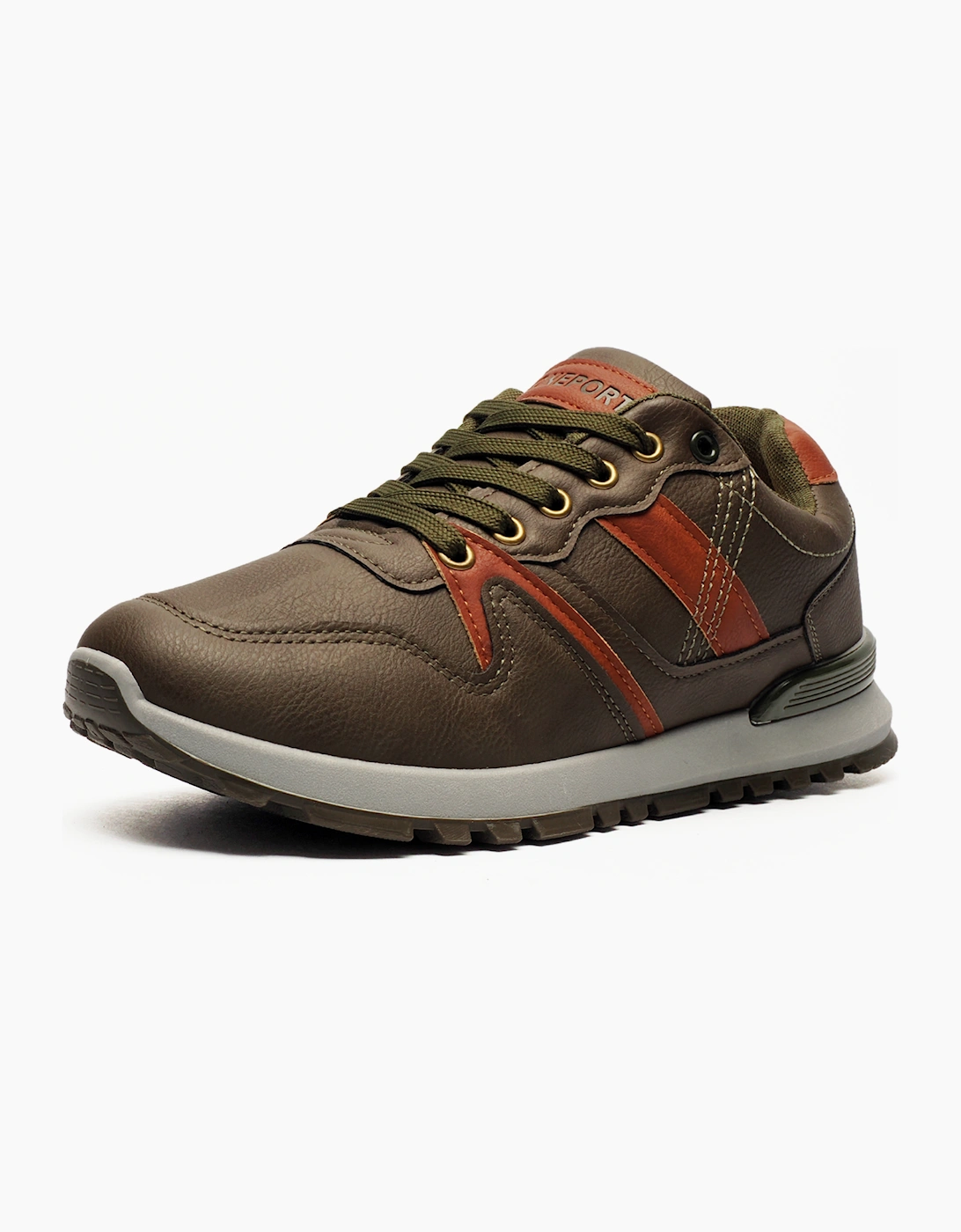 Stoneport Originals Stoneport Original Blaze Memory Foam Mens Trainers Olive / Tan