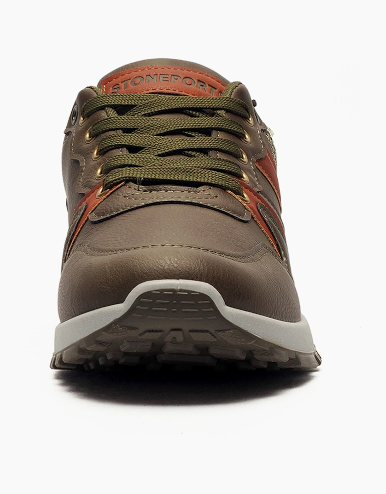 Stoneport Originals Stoneport Original Blaze Memory Foam Mens Trainers Olive / Tan