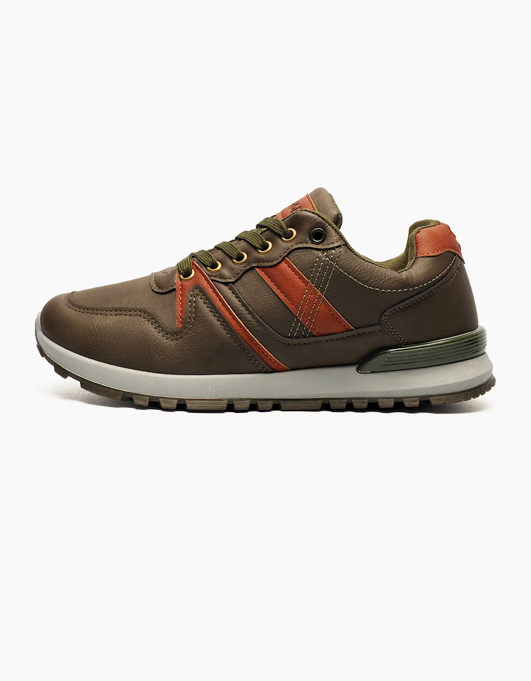 Stoneport Originals Stoneport Original Blaze Memory Foam Mens Trainers Olive / Tan