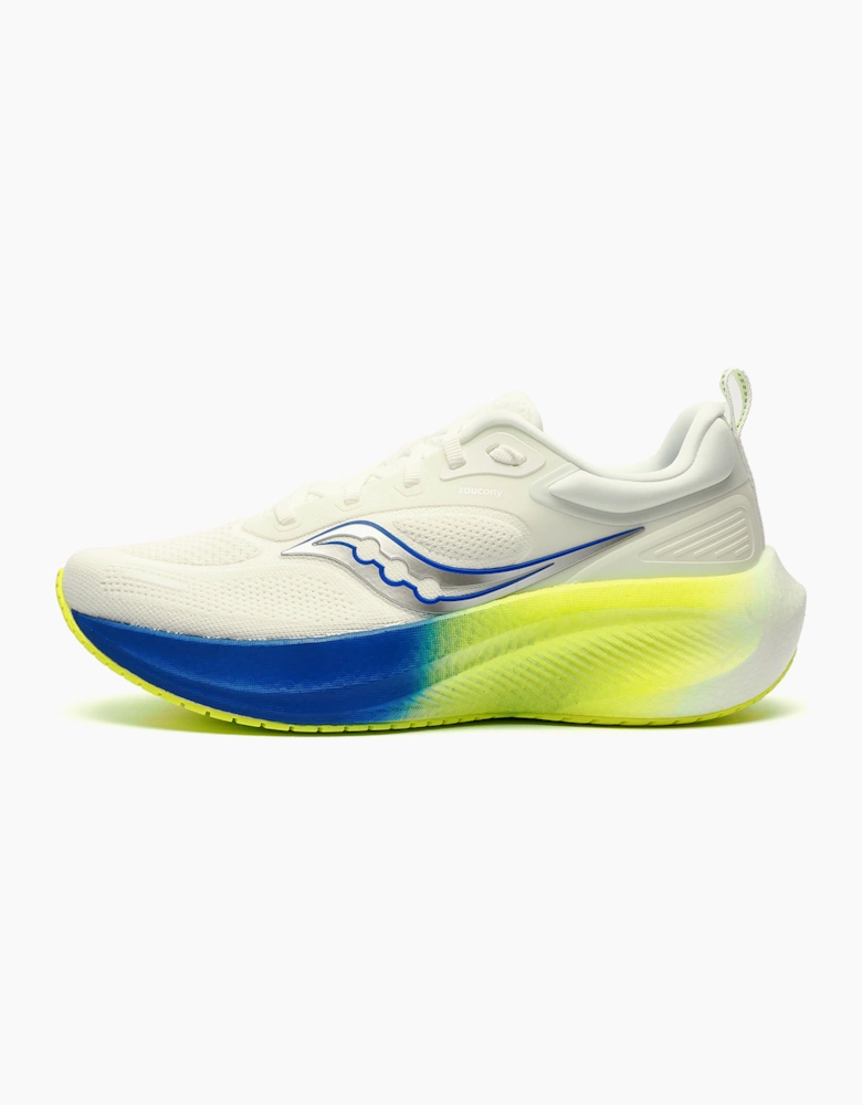 Saucony Surge 3 Mens Running Shoes White / True Blue / Yellow Lime