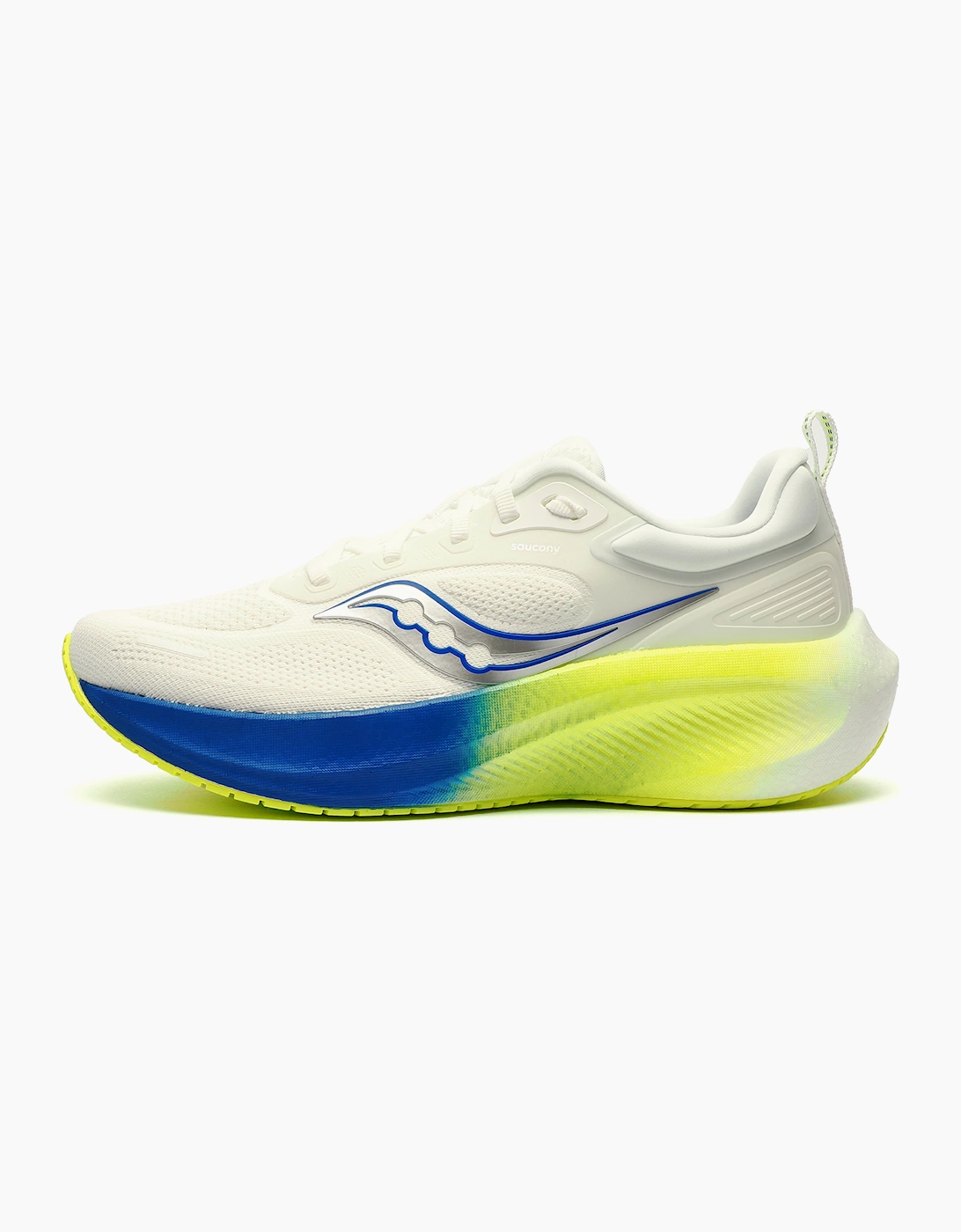 Saucony Surge 3 Mens Running Shoes White / True Blue / Yellow Lime