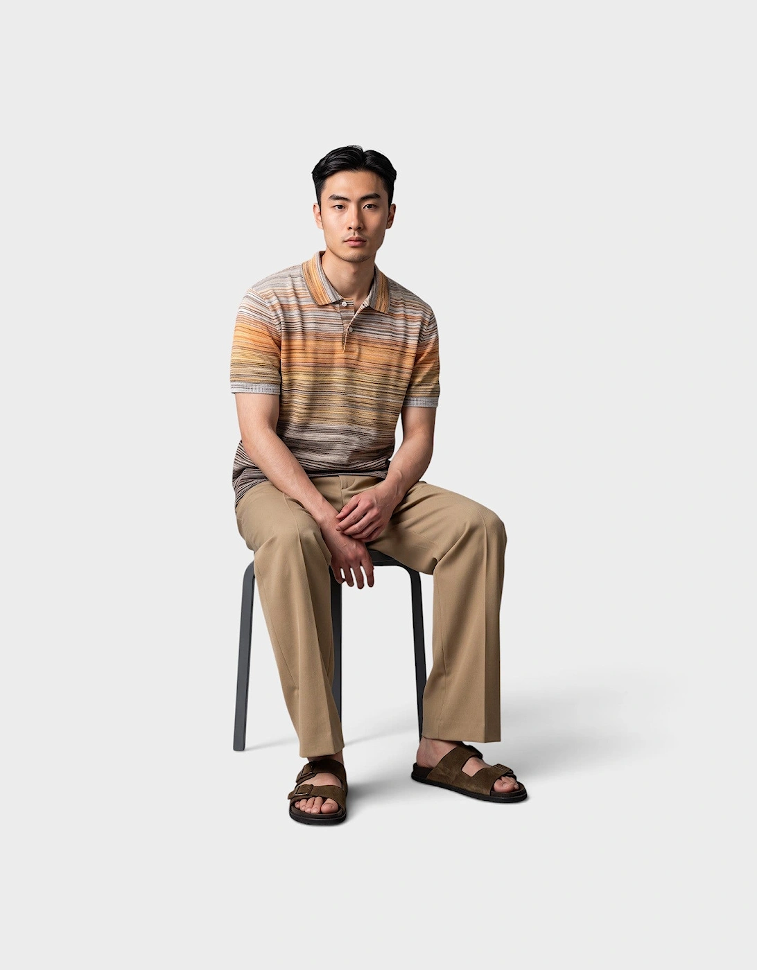 Space-Dyed Cotton Piqué Polo-Shirt Multi