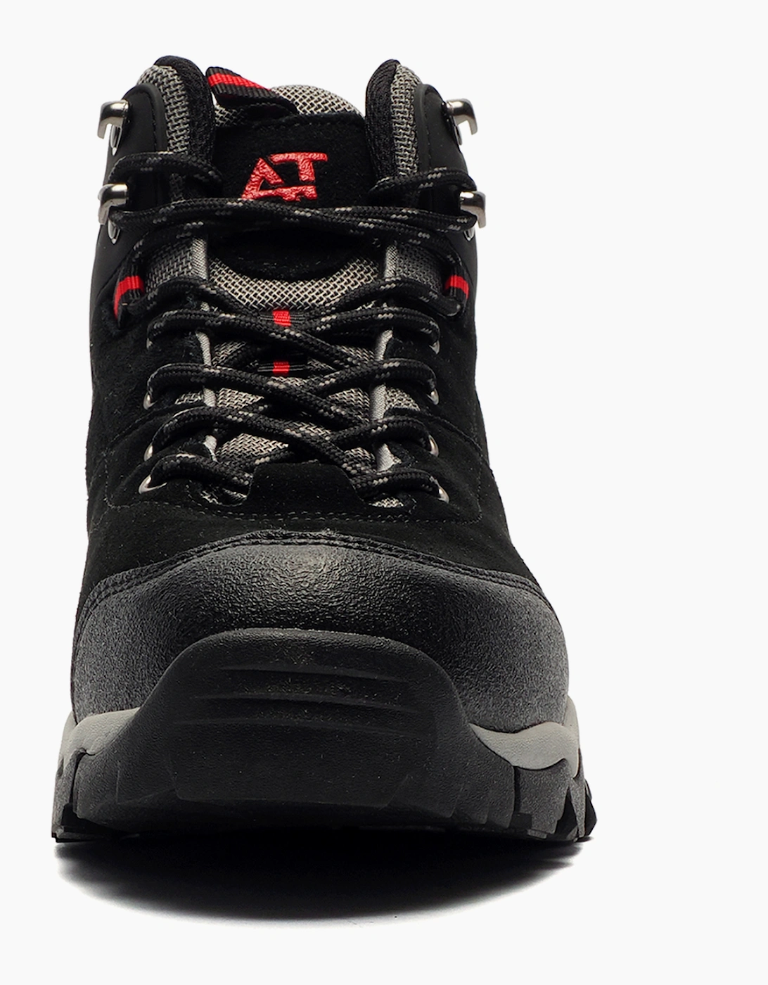 AT Outdoors AT All Terrain Nebraska Mens Leather Hiking Boots Black / Charcoal