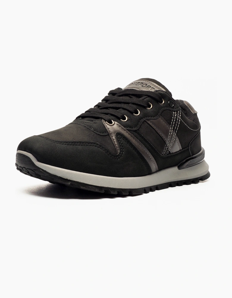 Stoneport Originals Stoneport Original Blaze Memory Foam Mens Trainers Black / Charcoal