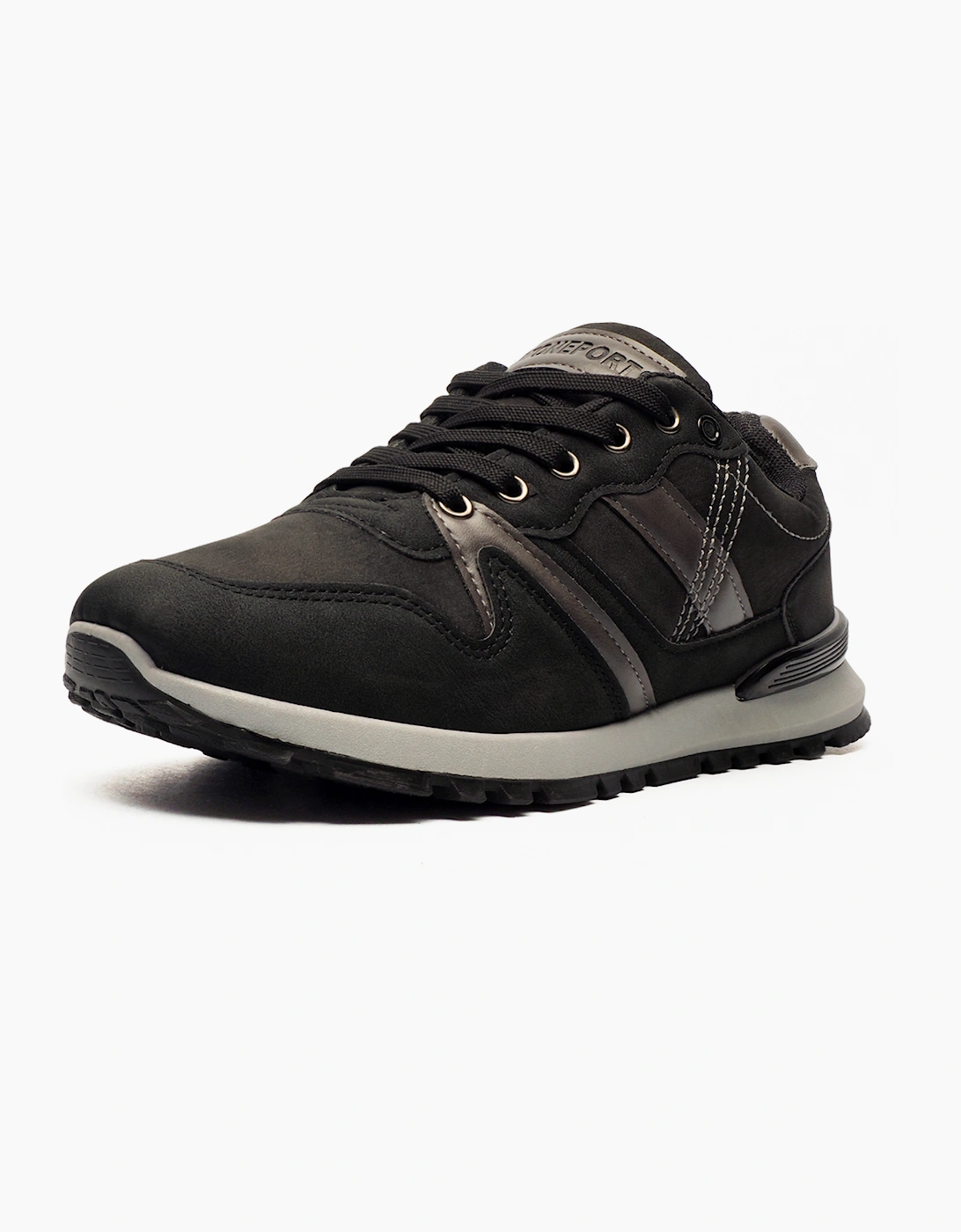 Stoneport Originals Stoneport Original Blaze Memory Foam Mens Trainers Black / Charcoal