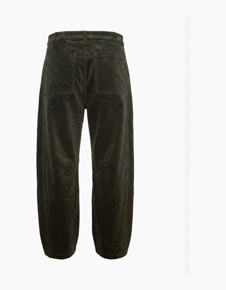 Rosie Corduroy Barrel Jeans - Green