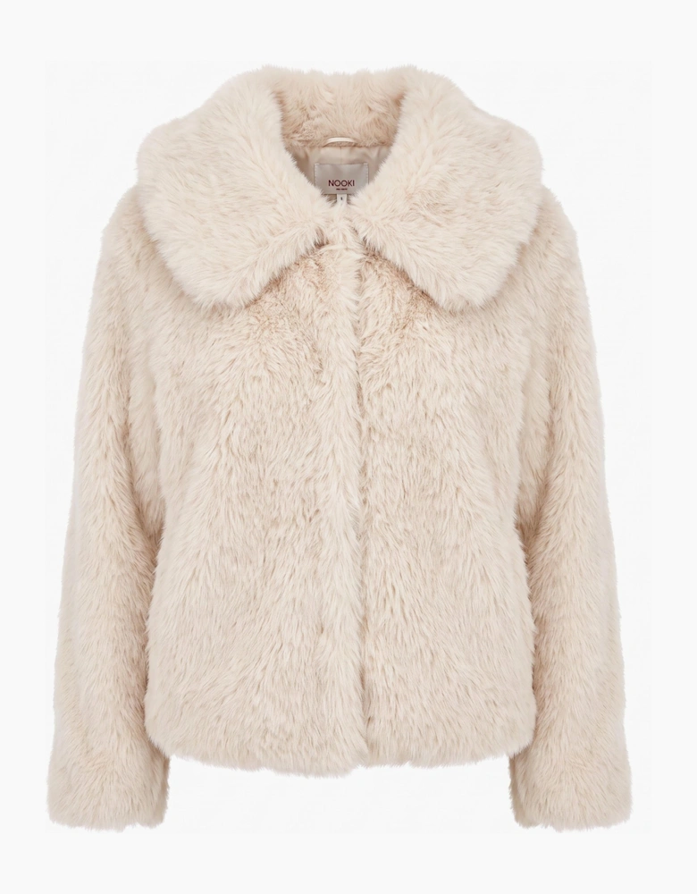 Galaxy Faux Fur Jacket - Cream
