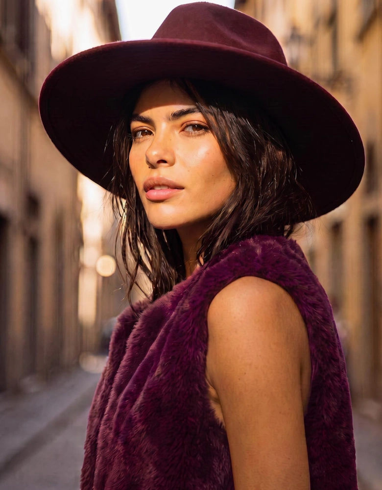 Stevie Fedora Hat - Plum