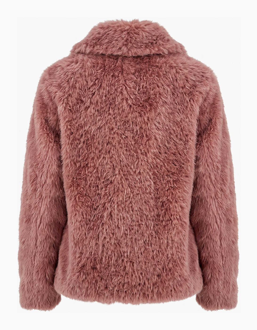 Galaxy Faux Fur Jacket - Rose
